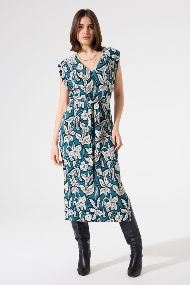 JURK MET PRINT G50284 5079 Blue Lagoon